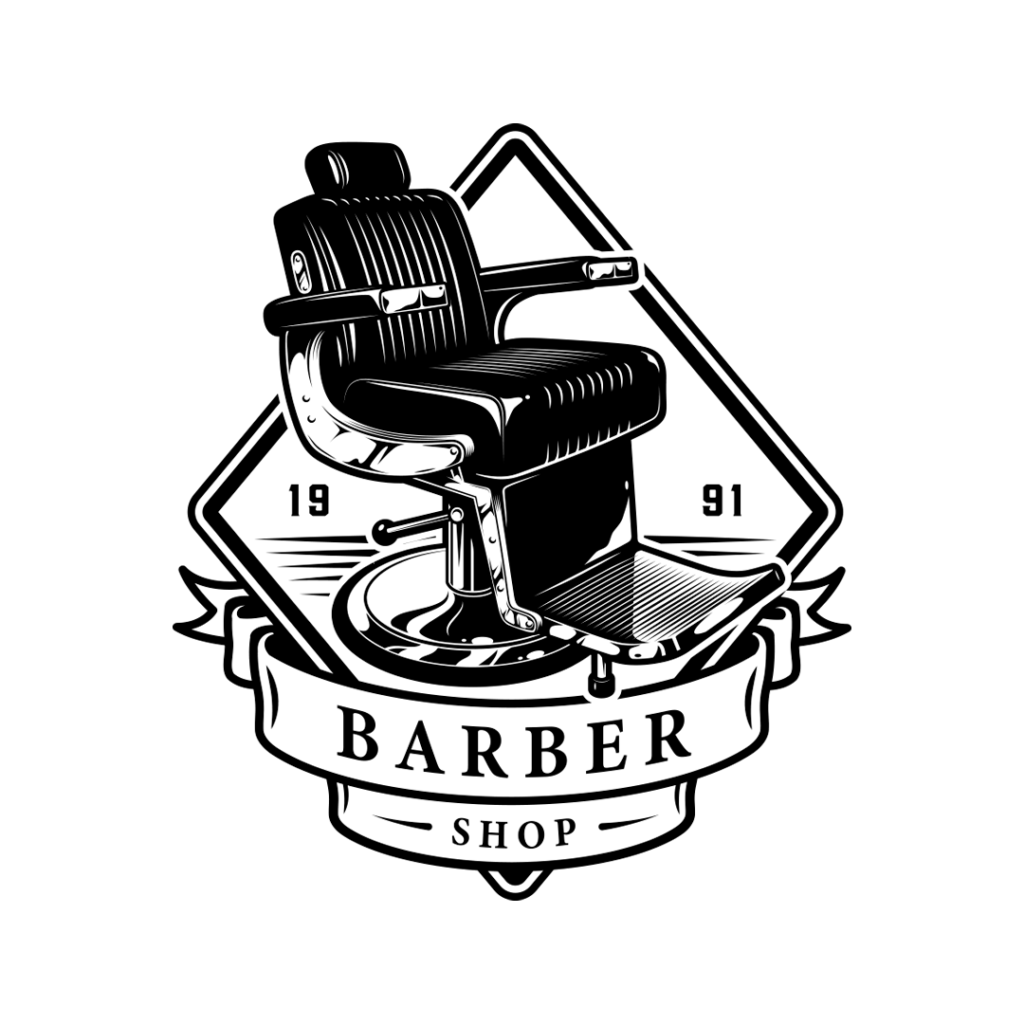 Exemplo de Logotipo de Barbearia Vintage
